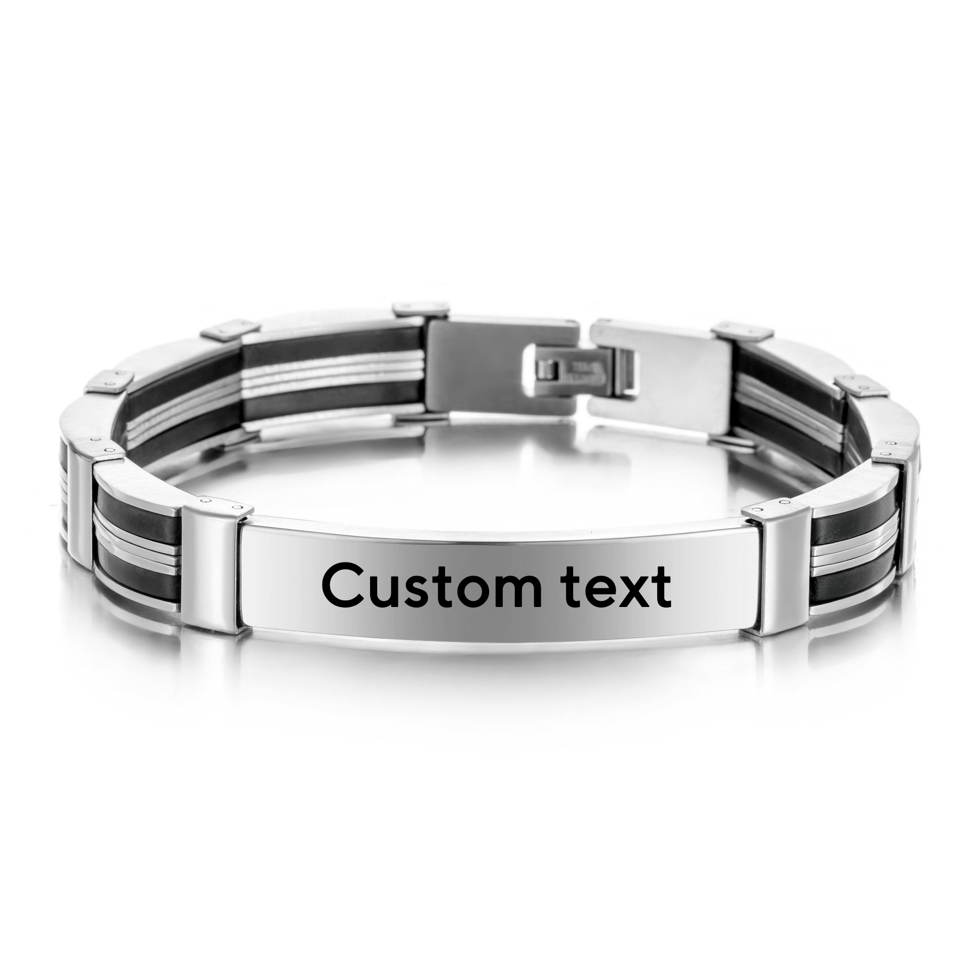 Punk Custom TEXT Name Men Stai – Silicone Band Women Bewertung und Preis