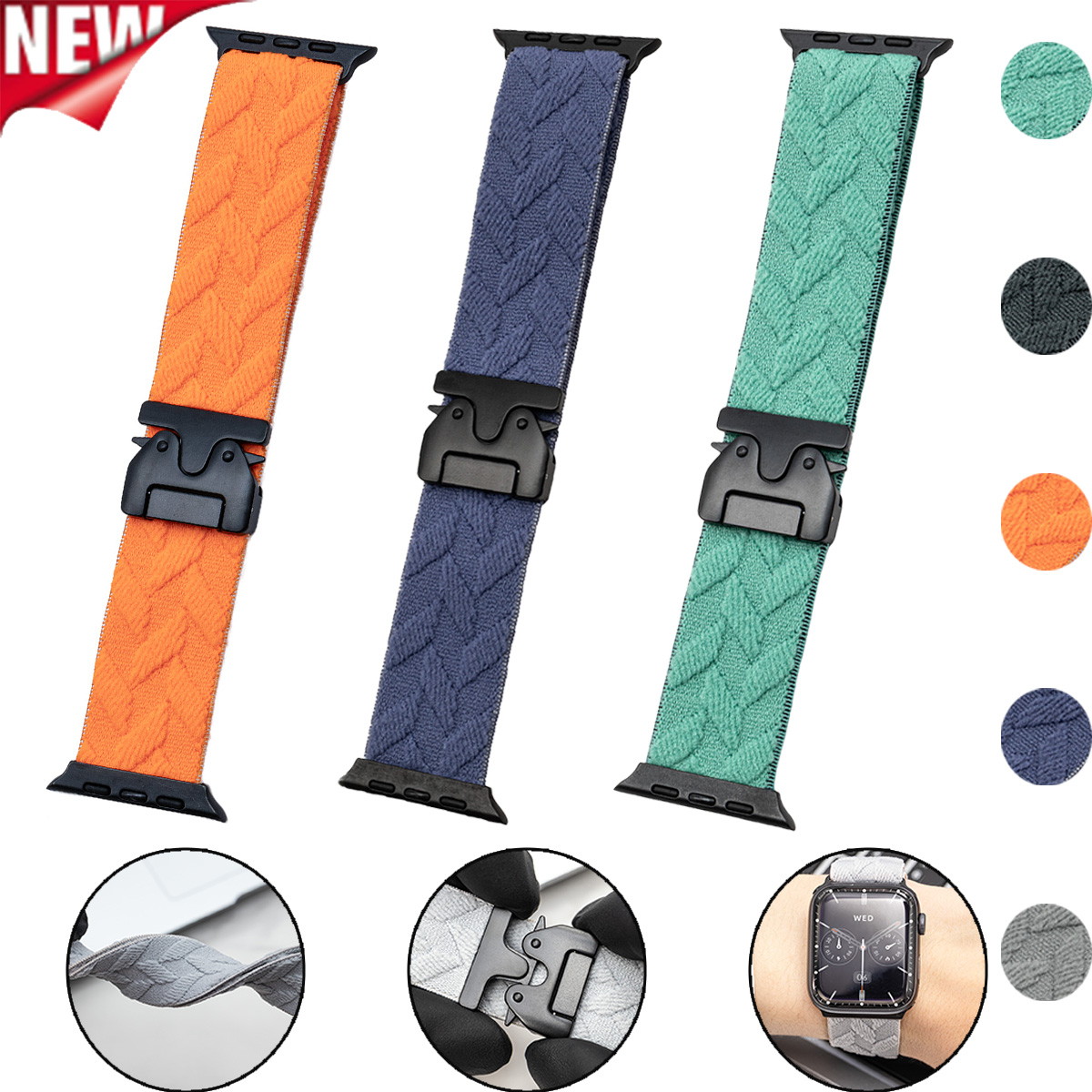 nylon strap for iwatch 10 9 8  – Parachute Strap Elastic Bewertung und Preis