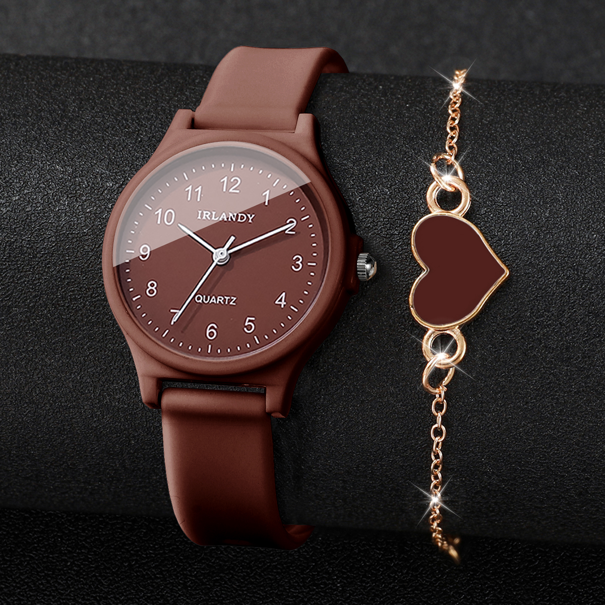 2PCS Fashion Arabic Dial Women – Silicone Band Women Bewertung und Preis