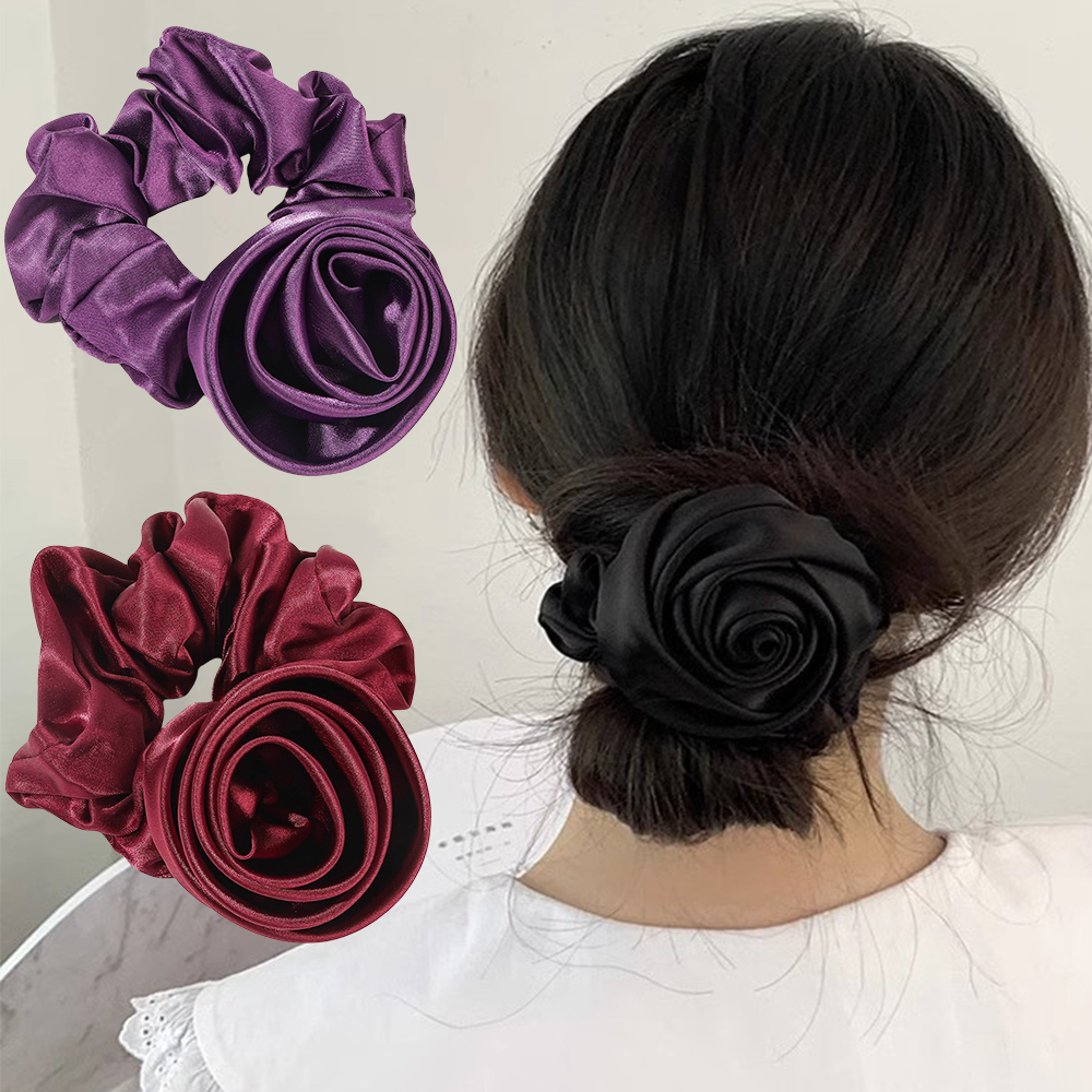 Korean Women Rose Elastic Hair – Silicone Band Women Bewertung und Preis
