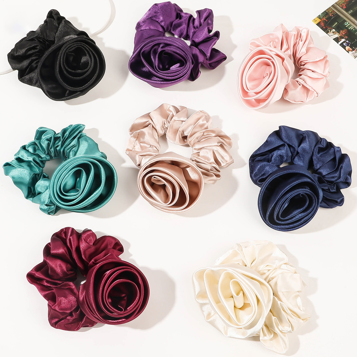 Korean Women Rose Elastic Hair – Silicone Band Women Bewertung und Preis