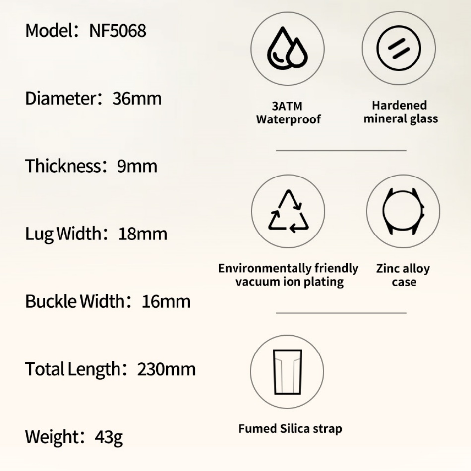 New Style NAVIFORCE Women's Wa – Silicone Band Women Bewertung und Preis