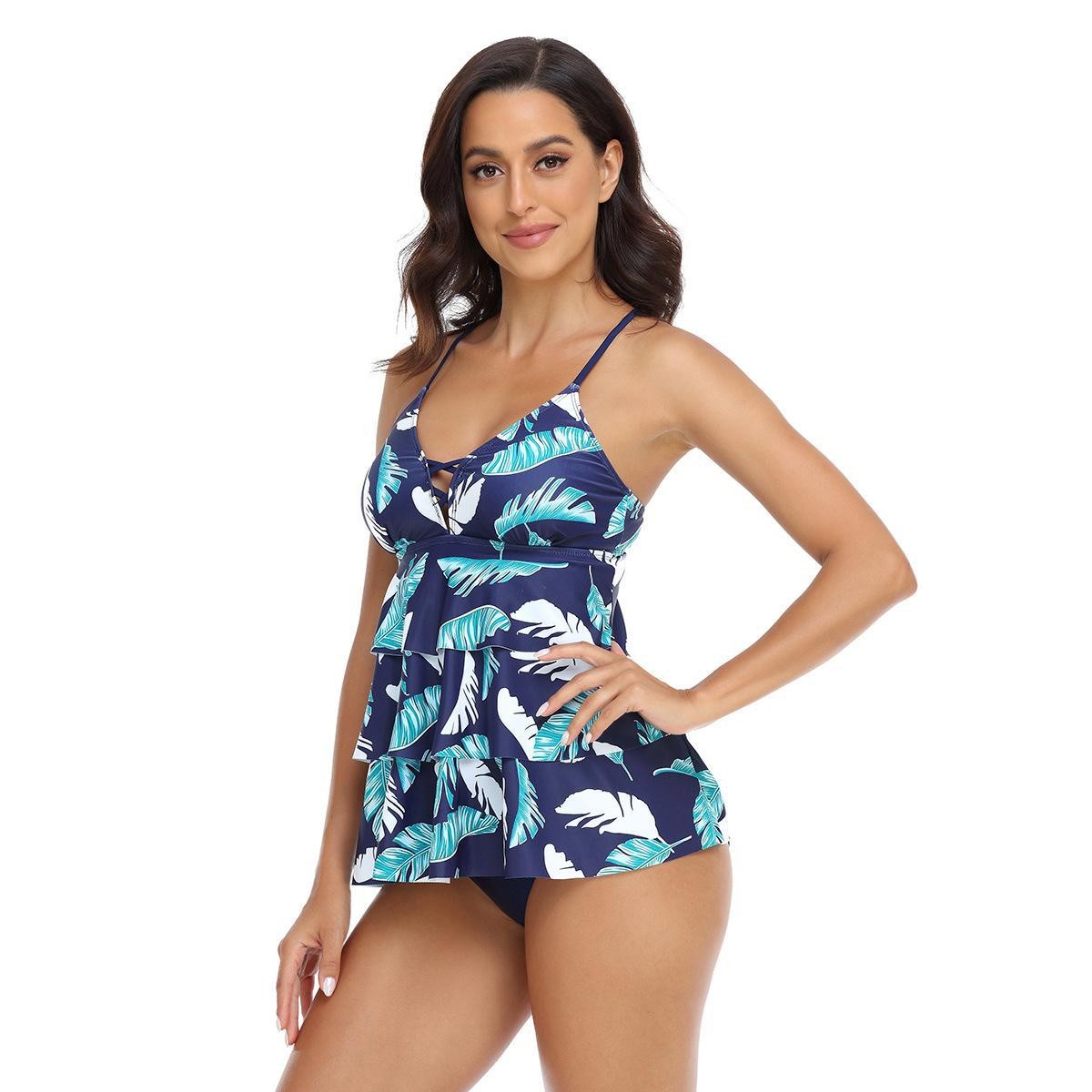 Woman Tankini Tropical Leaf Pr – Tropic Strap Vintage Bewertung und Preis