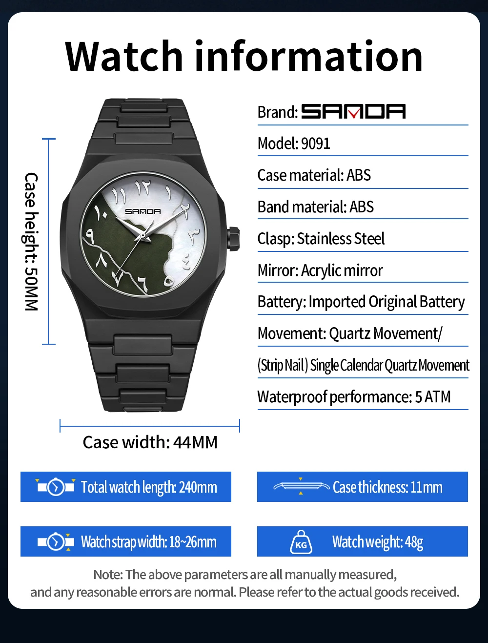 2025 SANDA Fashion Men's and W – Rubber Strap Diver Bewertung und Preis