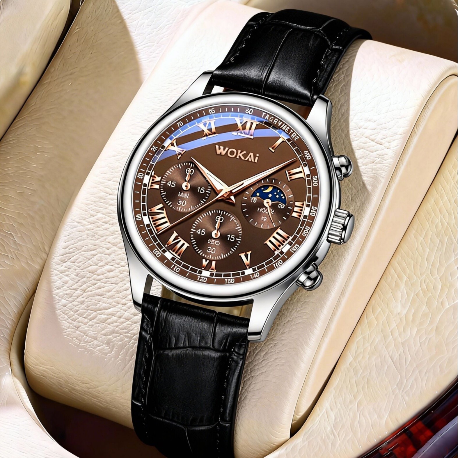 Luxury Men Business Watches Fa – Leather Watch Band Men Bewertung und Preis