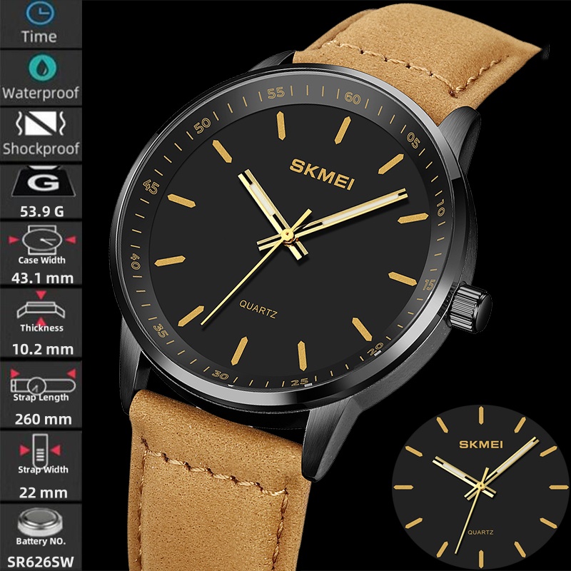 Skmei Original Brand Quartz Wa – Leather Watch Band Men Bewertung und Preis