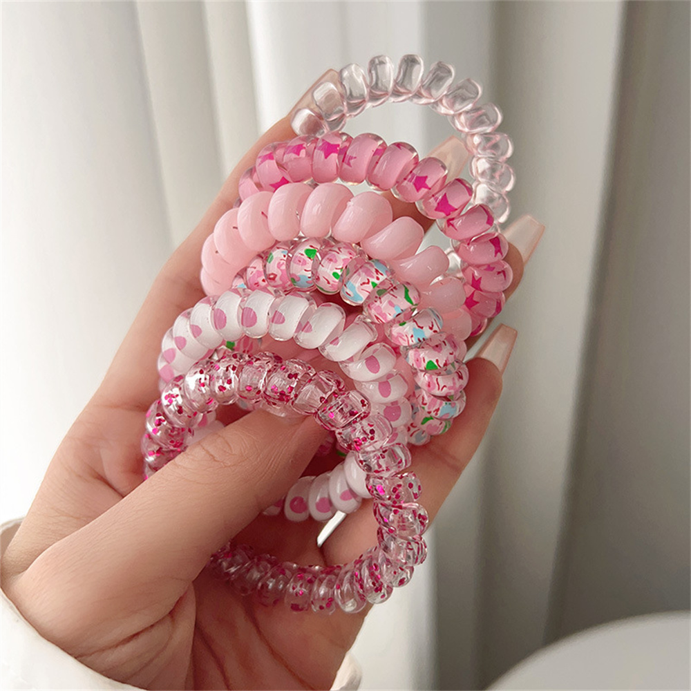6pcs Sweet Cute Colorful Spira – Silicone Band Women Bewertung und Preis