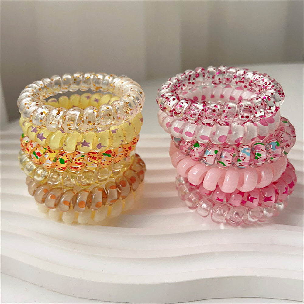 6pcs Sweet Cute Colorful Spira – Silicone Band Women Bewertung und Preis