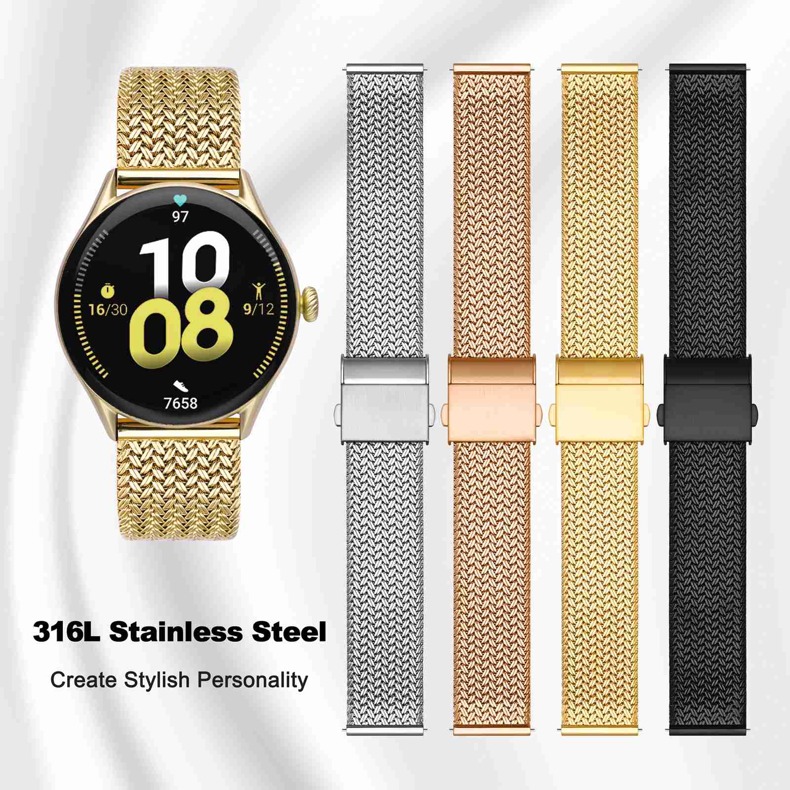WOCCI Metal Watch Bands 316L S – Mesh Strap Metal Bewertung und Preis