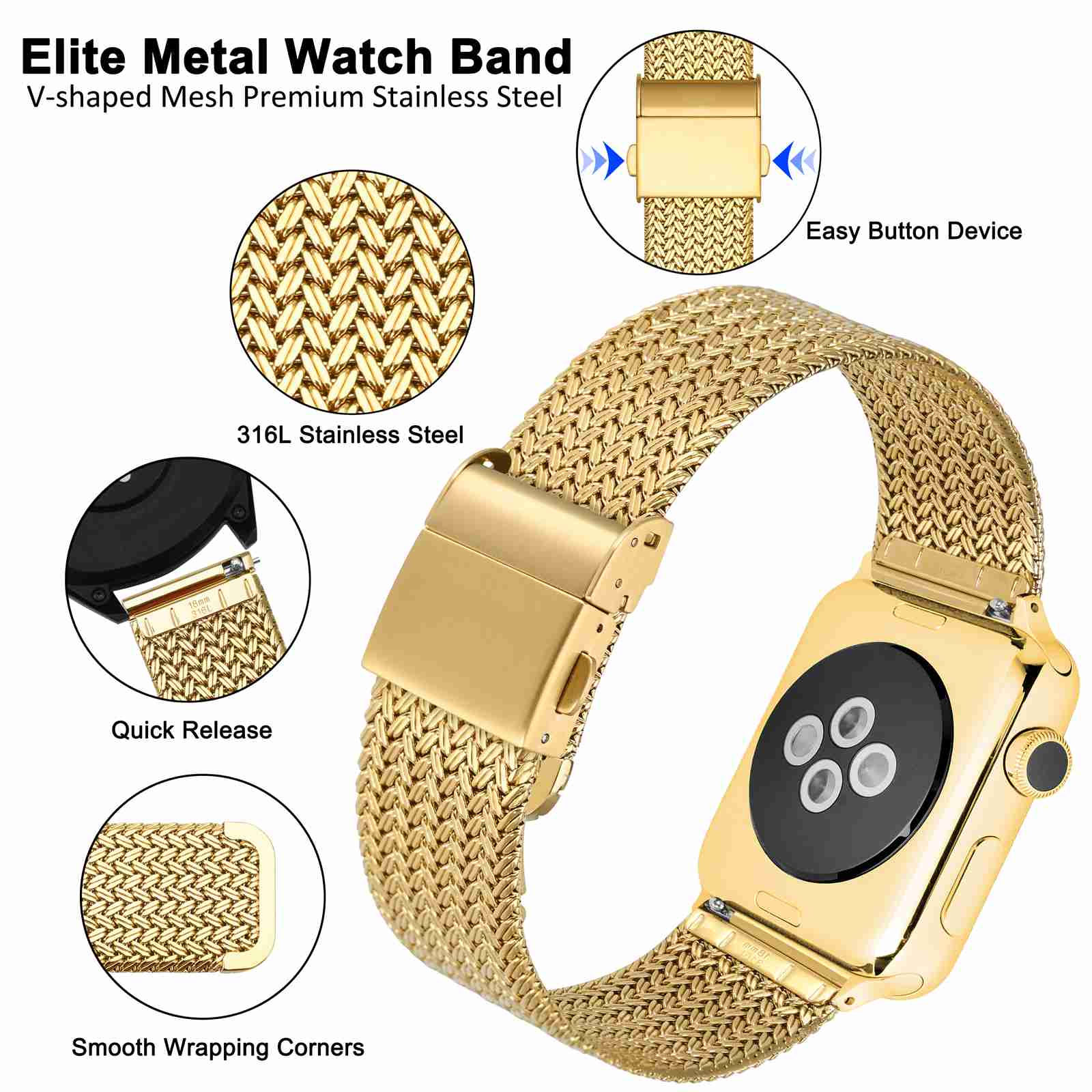 WOCCI Metal Watch Bands 316L S – Mesh Strap Metal Bewertung und Preis