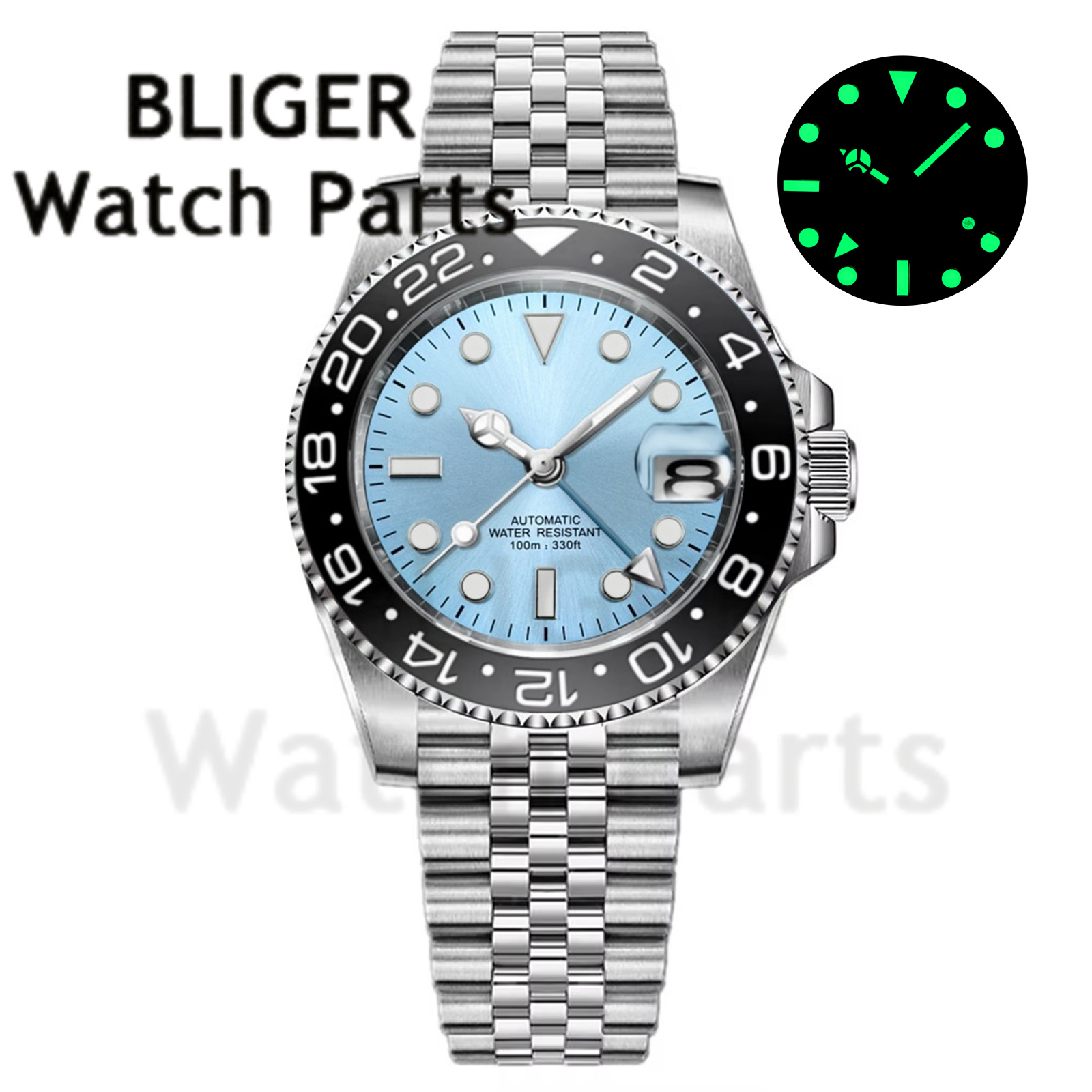 Custom Fashion GMT 40mm Men NH – Stainless Bracelet Diver Bewertung und Preis