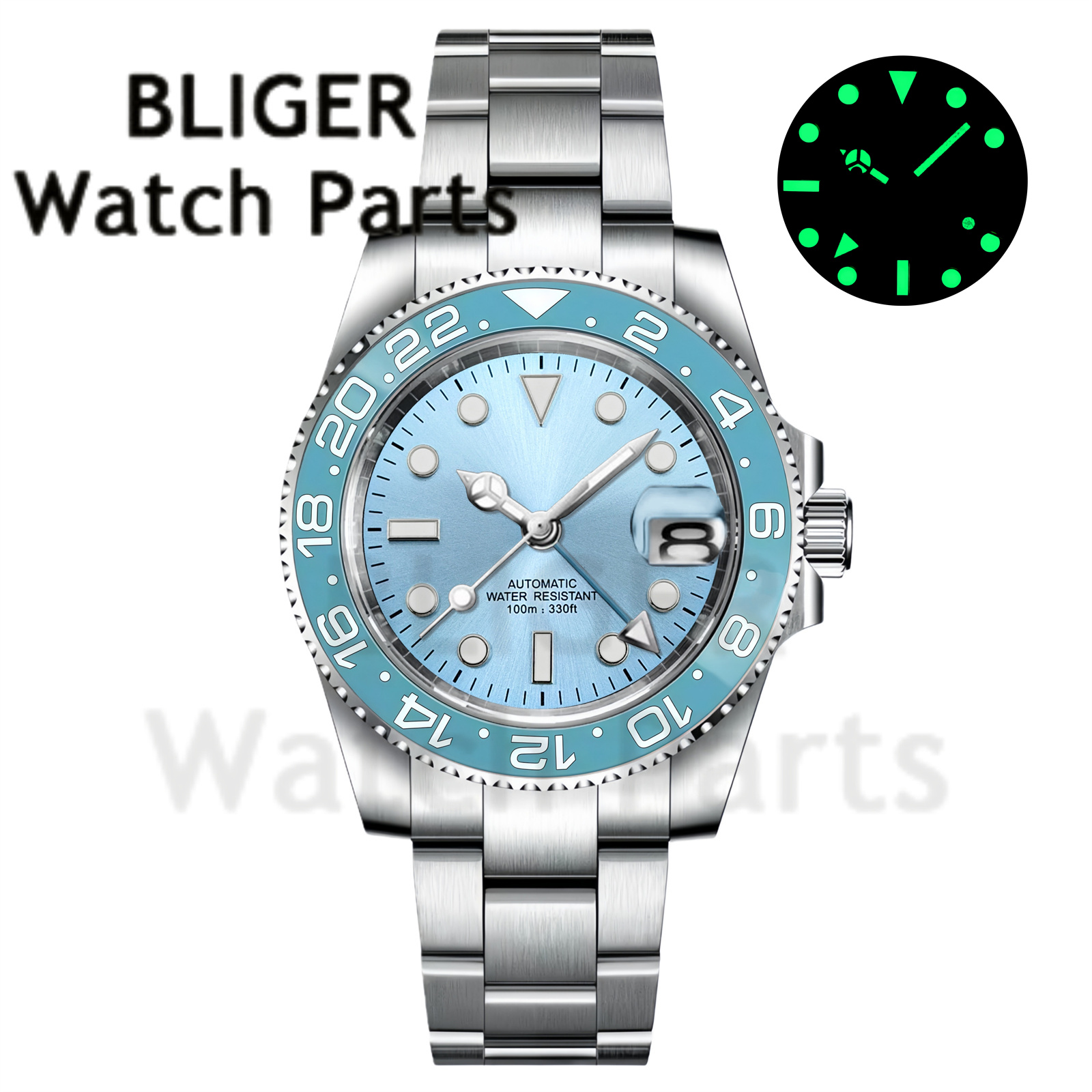 Custom Fashion GMT 40mm Men NH – Stainless Bracelet Diver Bewertung und Preis