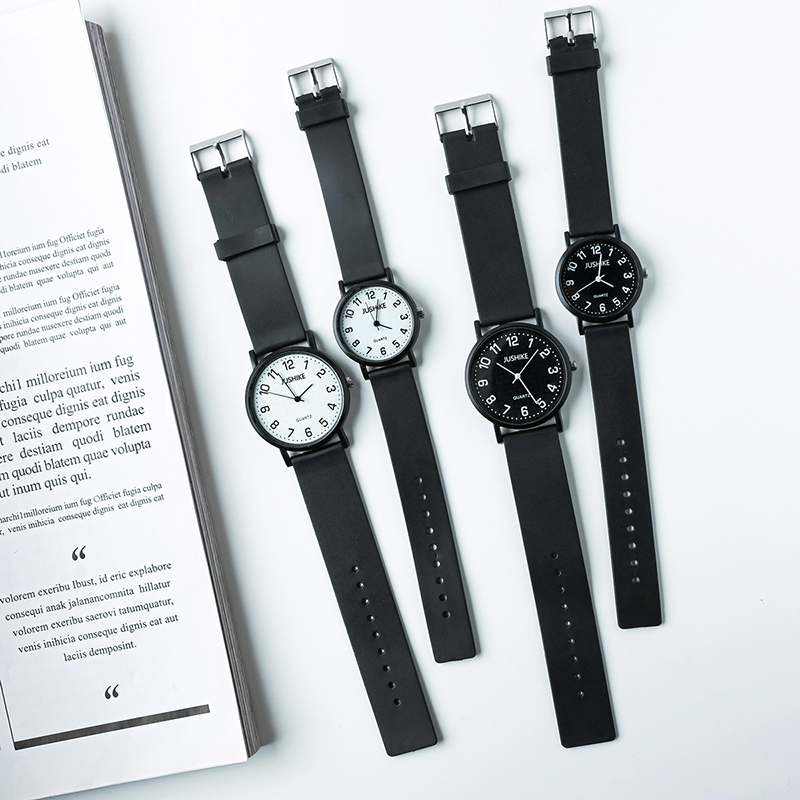 Simple Black Watch Quartz Watc – Silicone Band Women Bewertung und Preis