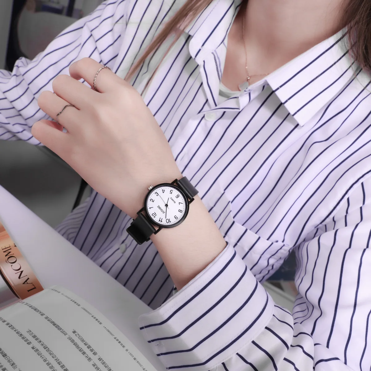 Simple Black Watch Quartz Watc – Silicone Band Women Bewertung und Preis