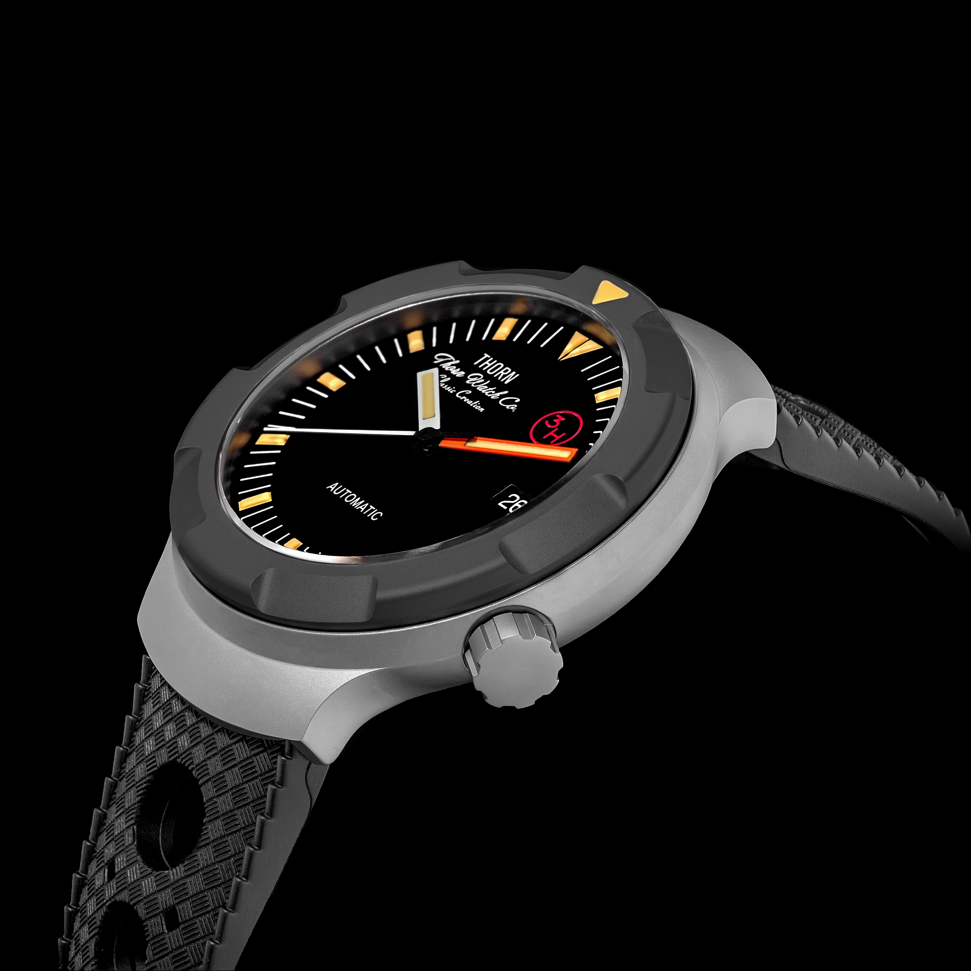 Thorn 42mm Men's Retro Titaniu – Rubber Strap Diver Bewertung und Preis