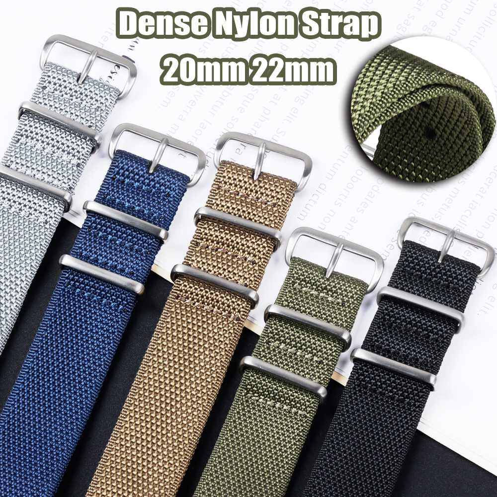Dense Nylon Strap 20mm 22mm Wo – Perlon Strap Woven Bewertung und Preis
